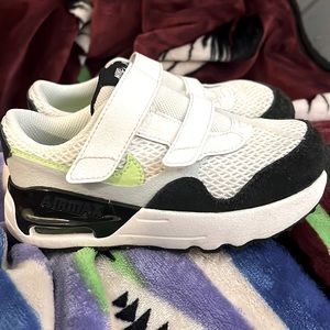 Nike Air Max System velcro Black/White/Volt Size 10c Toddler - OUT OF STOCK!
